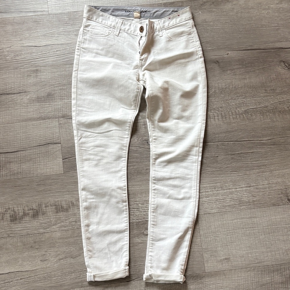 Banana Republic Cream Ankle Jeans